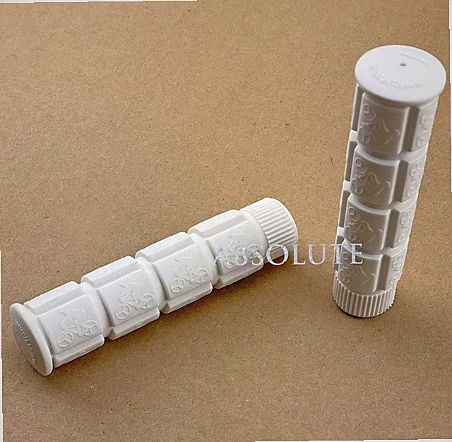 WHITE FIXIE TRACK BIKE GRIPS FIXED GEAR OLD SCHOOL BMX MTB CRUISER BICYCLE GRIPS