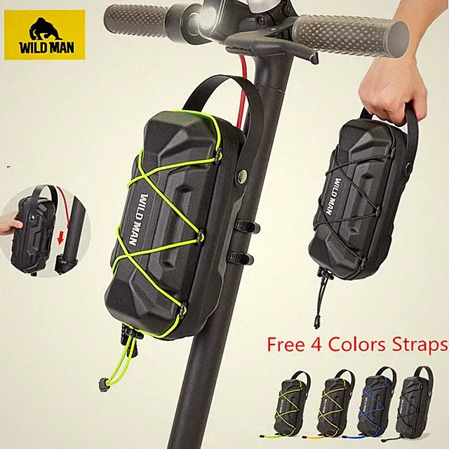 Wildman 2L Folding Bicycle Bag Quick Release Hard Shell Scooter Handlebar Bag