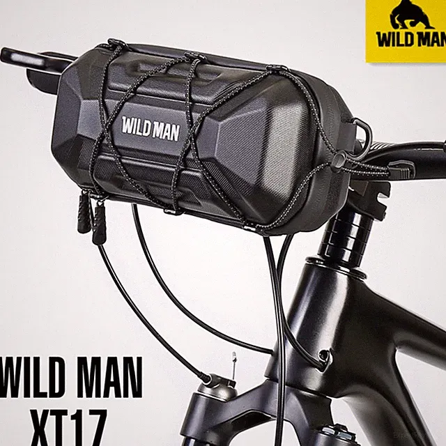 WILDMAN Quick Release Bicycle Front Bag Hard Shell Folding Bike Handlebar Bag