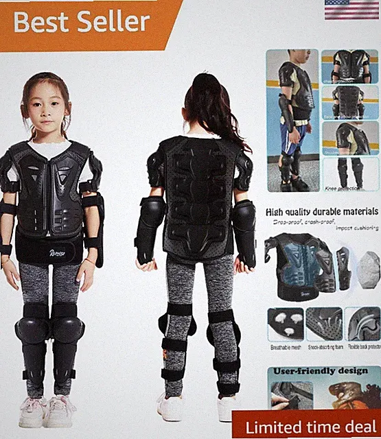 Youth Protective Gear for Cycling, Skiing, and Dirt Biking - Unisex Armor Vest